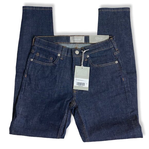 EVERLANE Mid Rise Skinny Jeans NWT $68 Rinse 5-Pocket Slim Leg Women's Size 25R - Picture 9 of 13